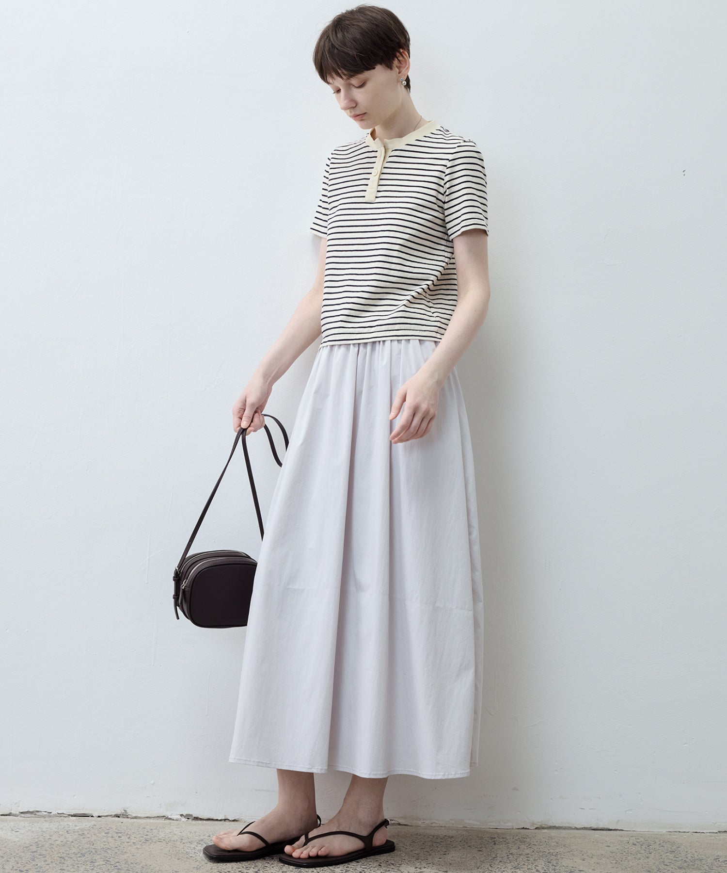 UV-Protection Basic Gathered Skirt