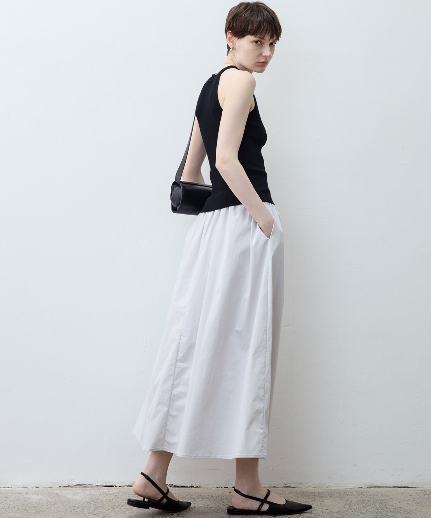 UV-Protection Basic Gathered Skirt