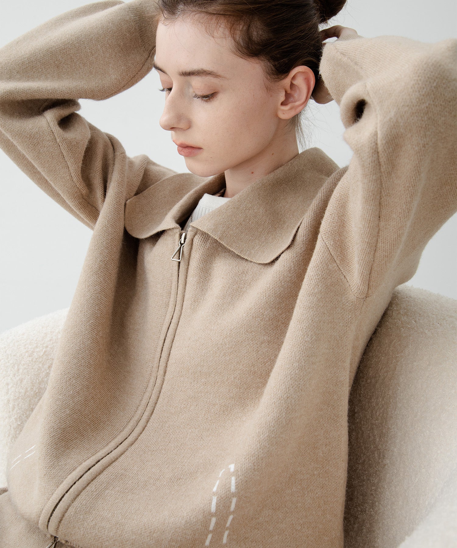 [UNISEX] Milanese rib knit blouson