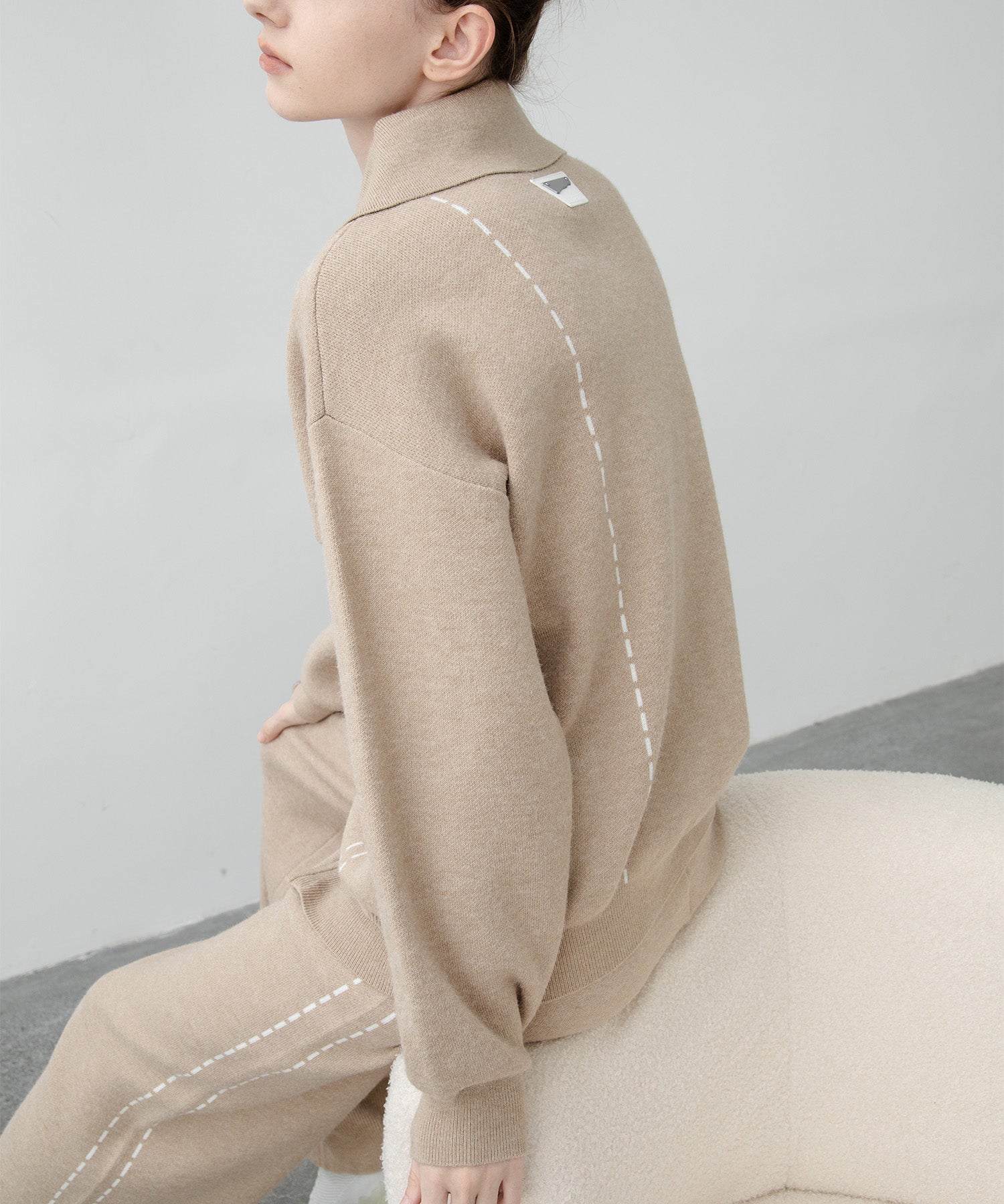 [UNISEX] Milanese rib knit blouson