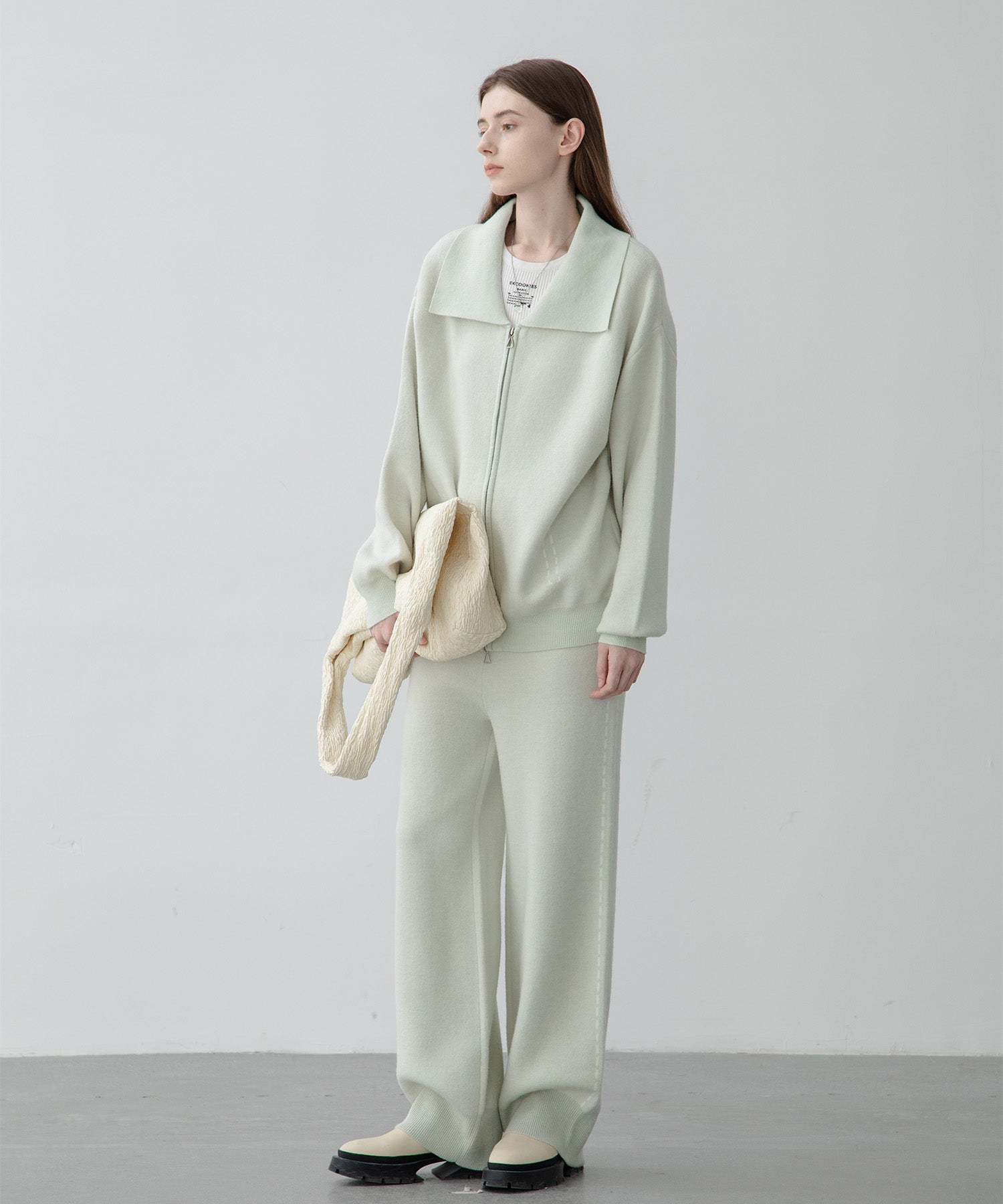 [UNISEX] Milanese rib knit blouson