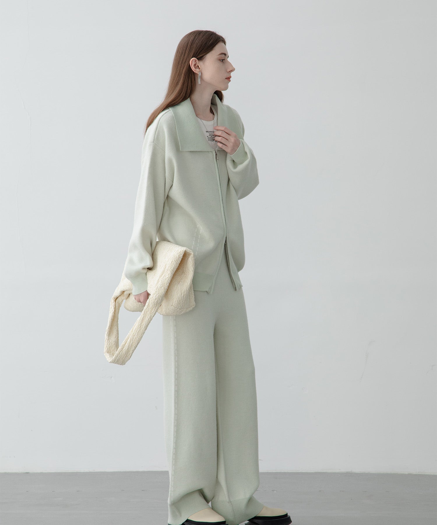 [UNISEX] Milanese rib knit blouson