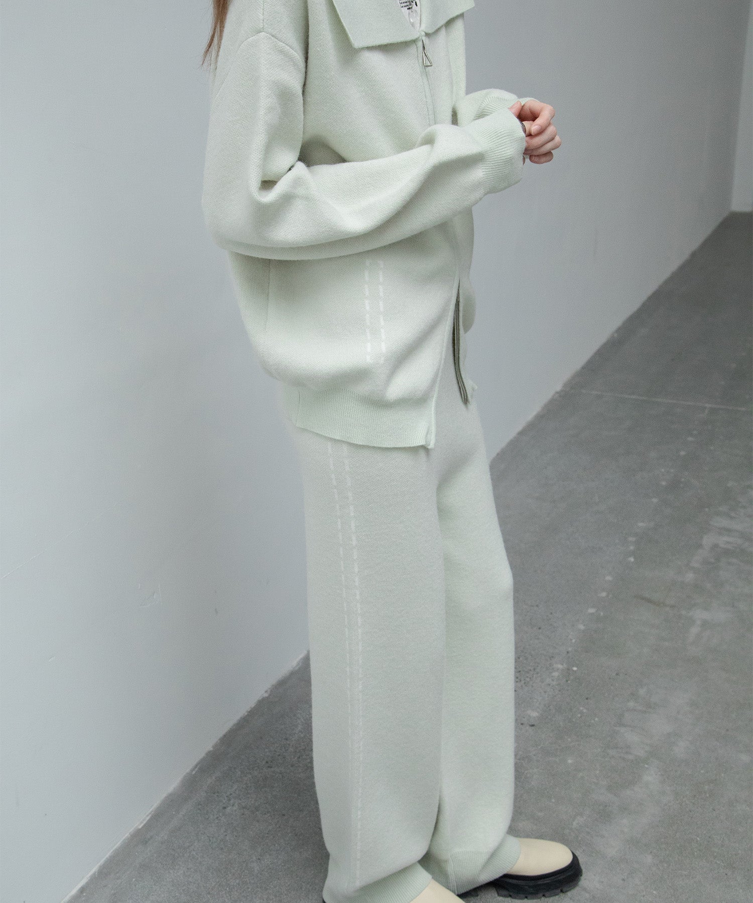 [UNISEX] Milanese rib knit blouson