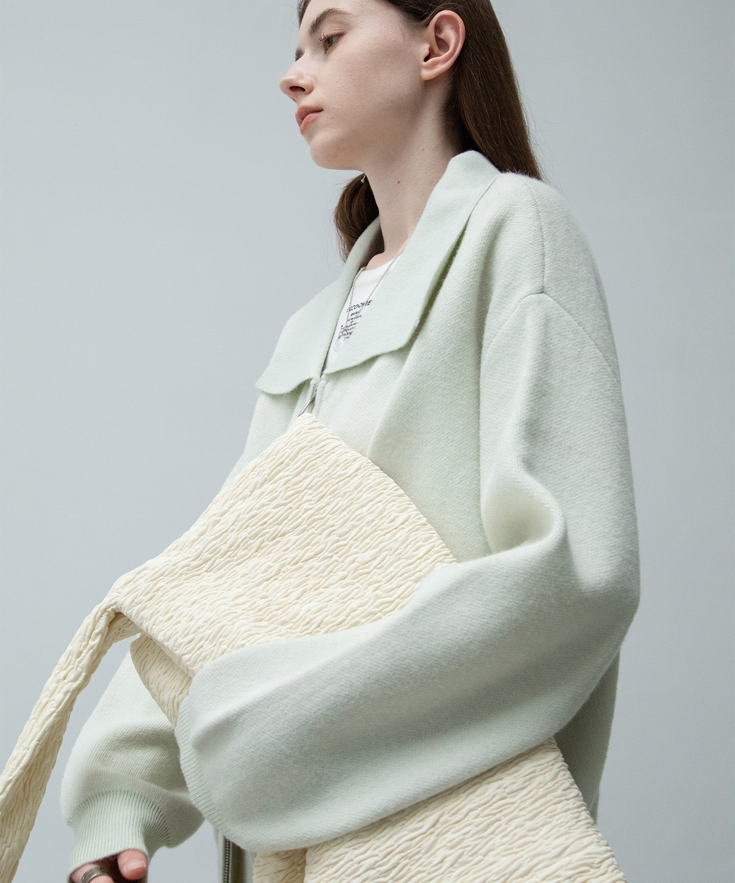 [UNISEX] Milanese rib knit blouson